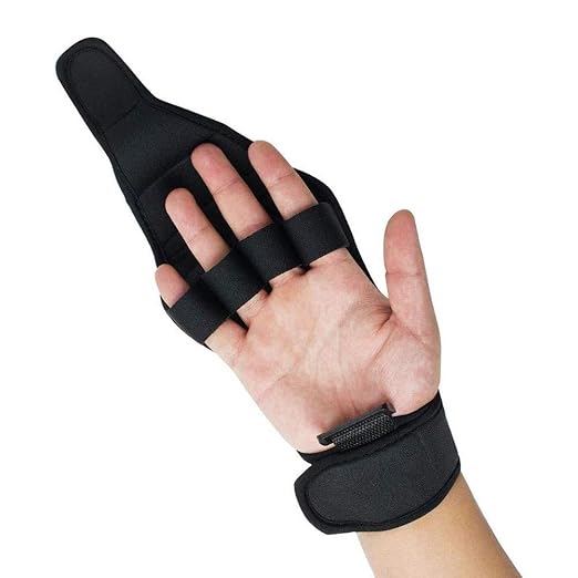 ALisasin Finger Rehabilitation Train Auxiliary Gloves Splint Finger Recovery Grip Impairment Fitness equipment grip Hand Wrist Support (Breathable)