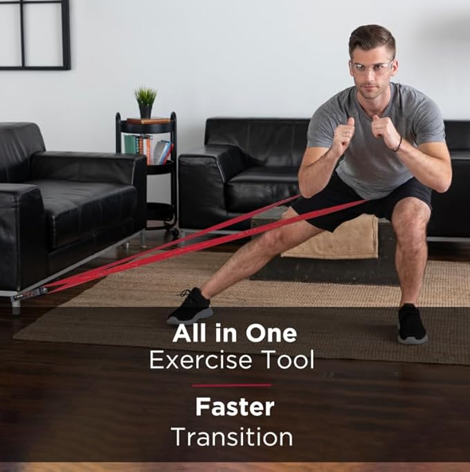 THERABAND CLX Resistance Band with Loops, Fitness Band for Home Exercise and Full Body Workouts, Portable Gym Equipment