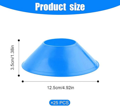 25pcs Soccer Cones for Sports Training, Mini Football Cones & Mesh Bag Flexible Agility Cones Premium Training Cones for Basketball Football Running Drills Sports Games Skating Kids