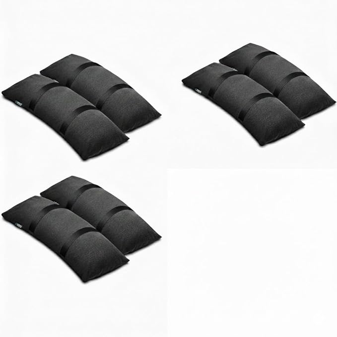 Rhino BaseMate Umbrella Base Weights 6-Pack – Fillable Sand Bags for Umbrella Base & Patio Stand | Durable Weatherproof Sandbag Weights for Outdoor Umbrellas, Arched Design, Holds Up to 49 lbs Each