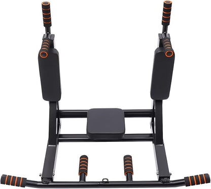 Wall Mounted Pull Up Bar, Multifunctional Chin Up Dip Station for Indoor Home Gym, Training Equipment Fitness Dip Stand Supports to 440 Lbs, Heavy Duty Multi-Grip Chin Up Bar for Full-Body Workouts