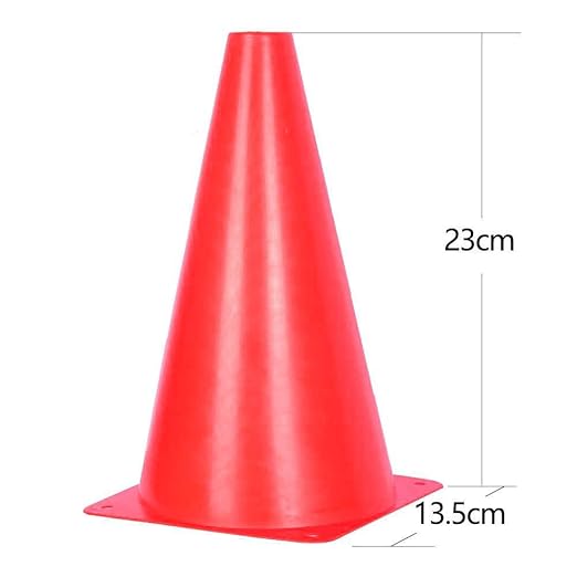Alyoen 9 inch Traffic Cones, Plastic Sport Cones, Red Soccer Training Cones for Outdoor Activity & Festive Events (Sets of 10/15/ 20)