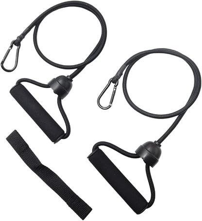 ONIPAX 1 Pair Stepper Resistance Bands with Handles & Connecting Strap – Workout & Exercise Bands for Strength Training, Muscle Toning, Home Gym Fitness Equipment
