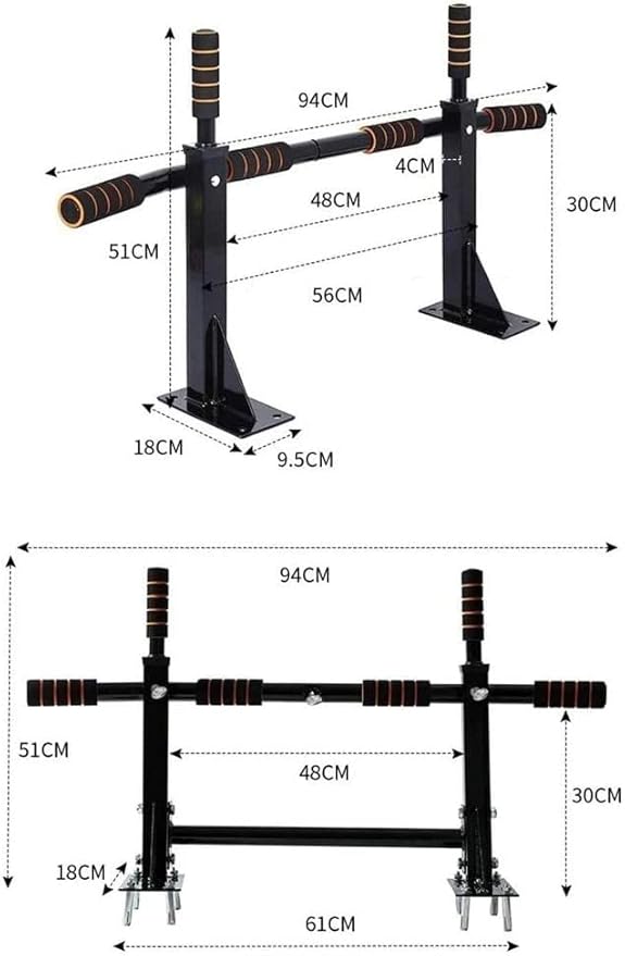Wall-Mounted Pull-Up Bar for Home Gym - Non-Slip Muscle Strength Training Equipment with Sandbags Hanger for Indoor Power Workouts,White
