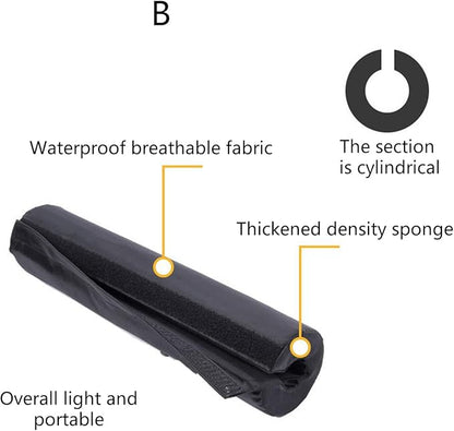 Barbell Squat Pad Neck & Shoulder Protective Adjustable Barbell Hip Thrust, Great for Squats, Lunges, Hip Thrusts, Weight Lifting, Black