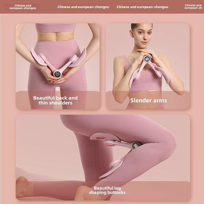 Pelvic Floor Exercise Devices, 360°Adjustable Pelvic Floor Muscle Trainer with Led Display, Leg Straps, Kegel Trainer for Postpartum Rehabilitation, Home Fitness Equipment for Hip, Leg, Arm