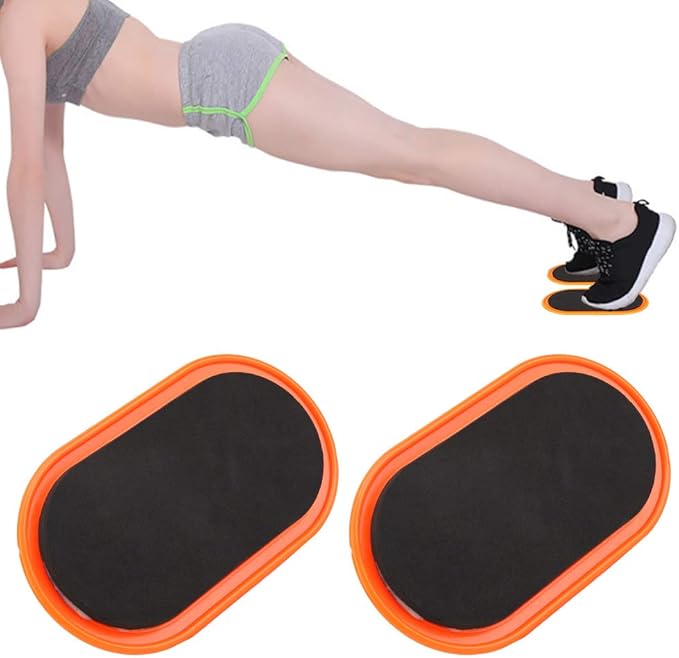 Core Sliders for Abs & Full Body Workout | 2 - Pack EVA & ABS Slide Discs | Home Exercise Equipment for Hard & Soft Floors | Includes Storage Covers