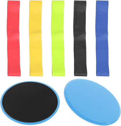 Fitness Sliding Discs ABS Material, 2 Pack, Effective Core Training Equipment for Home Gym Aerobics and Calisthenics in Pink, Black, Red, Blue, Green, Orange