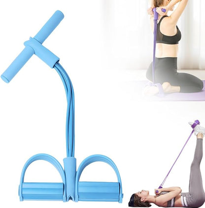 Yoga Sports Crunches Elastic Pull Rope, Pedal Resistance Bands with Handles, Multifunction Elastic Yoga Resistance Band, Home Exercise Equipment for Legs, Arms, Core Training