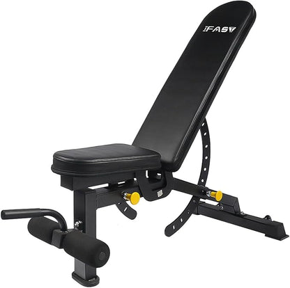 Adjustable Weight Bench, 1000LBS Capacity Weight Benches for Home Gym, Workout Bench Foldable for Full Body Strength Training, Multifunction Sit Up Bench for Flat Incline Decline