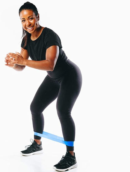 Hyperwear Mini Loop Resistance Bands, Set of 5 Levels – Fabric-Free Elastic Bands for Glute Activation, Physical Therapy, Rehab, Mobility & Strength Training