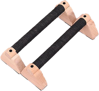 Push Up Bar - Solid Wood 30cm | 2 PCS Solid Beech Wooden Parallettes | 2X Workout Equipment, Home Gym Accessories With Wöoden Grips For Strength Training, Calisthenics
