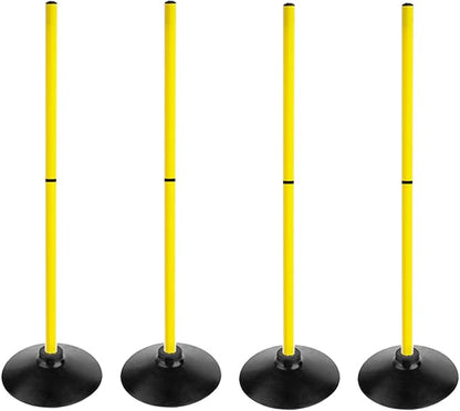Soccer Agility Poles Set Detachable Sports Trainning Speed Pole Slalom Poles with Rubber Base Sport Traning Equipment