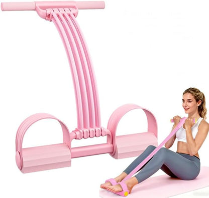3-in-1 Multifunction Pedal Resistance Band, Elastic Pull Rope Fitness, Full-Body Workout at Home Gym, Exercise Sit-up, Yoga, Abdominal Training