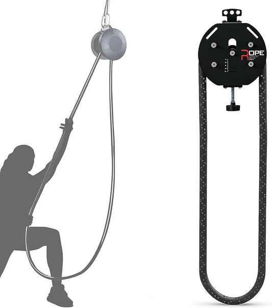 Endless Rope Trainer, Portable Cable Pulley System, Pulley Cable Machine System with 30kg/330lb Adjustable Resistance, Home Gym Equipment, for Grip, Arms, Back, Body Coordination Exercises