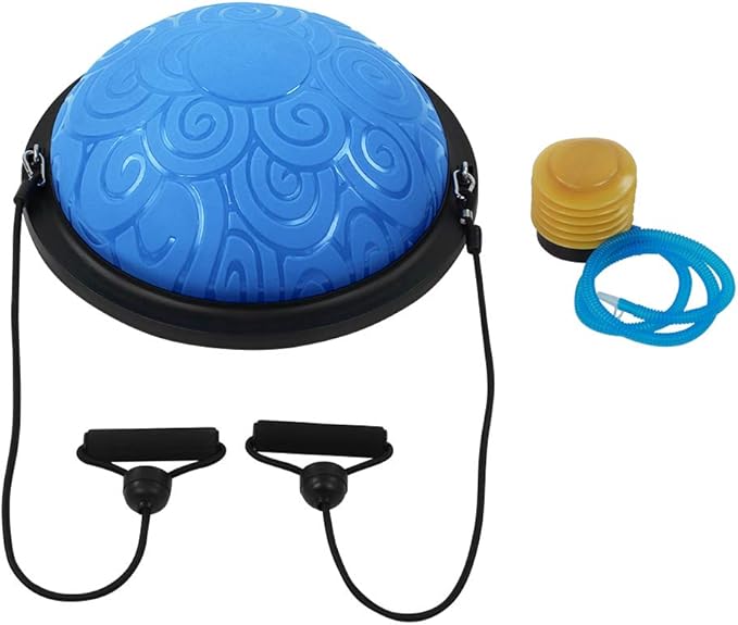 Half Ball Trainer Enhancing Balancing Stability for Yoga Fitness Exercise Purple 18.1x18.1x7.9in