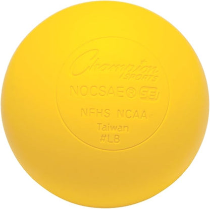 Champion Sports Lacrosse Balls – Official Size SEI Certified, Multi-Color Packs of 3, 6, or 12 for Practice & Games