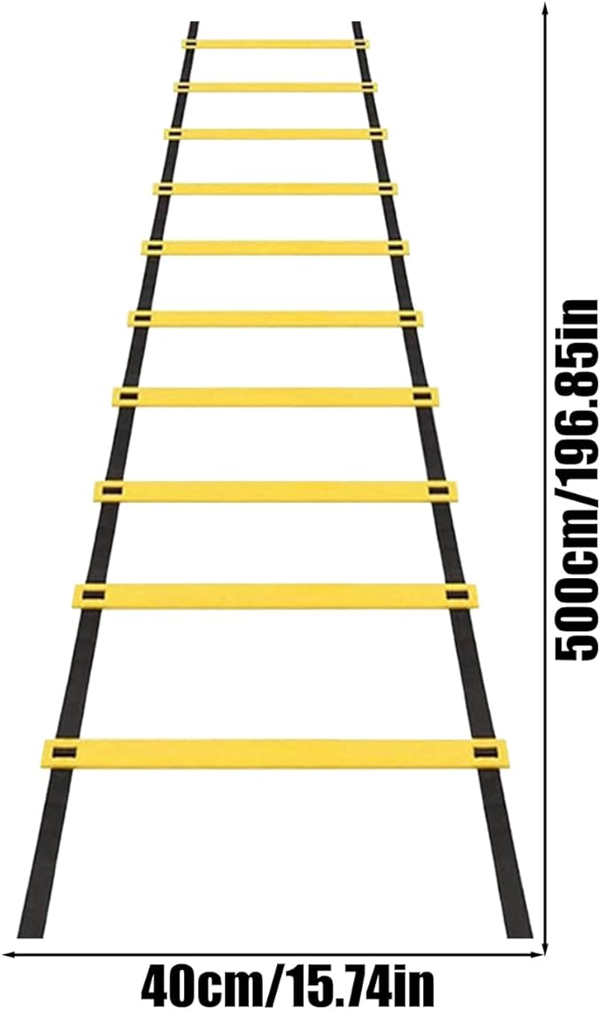 Agility Ladders - Football Ladder Speed Training, Footwork Workout Equipment with Storage Bag, Soccer, Basketball, Tennis, Hockey, Badminton | Youth & Adult Training, Portable, Easy Setup, Sports