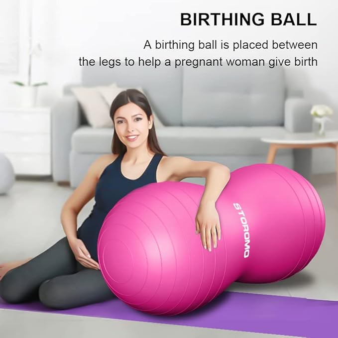 Anti-Burst Peanut Ball,Kids Active Wiggle Seat,for Labor, Therapy, Kids with ADHD – Eco-Friendly Birth Ball for Pregnancy, Physical Therapy & Exercise– with Pump