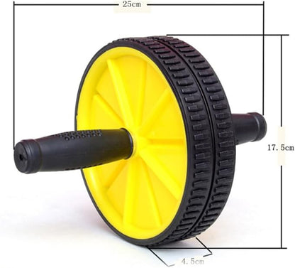 SUPVOX Ab Roller Wheel, Abdominal Double Wheel Ab Workout Equipment Home Gym Fitness Device Steel Tube Abdomen Trainer for Core Strength Quiet Workouts for Men Women Beginners