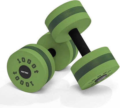 YOTTOY Water Dumbbells for Pool Exercise,Foam Aquatic Dumbbells for Water Aerobics,Resistance Training & Physical Therapy,Pool Weights for Water Workouts,Aqua Fitness,Set of 2
