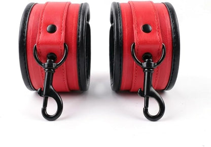 Spreader Bar Heavy Duty Stainless Steel Expandable Bar Home Gym with 4pcs Furry Crocodile Red Adjustable Strap,Sports Aid Training Pilates Aid Kit,Indoor Yoga Set