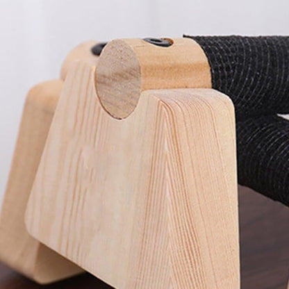Pull Up Stand Handles Wooden Push Up Bar Beech Wood Calisthenics Exercise Equipment for Home Wood Parallettes Bar for Floor Use