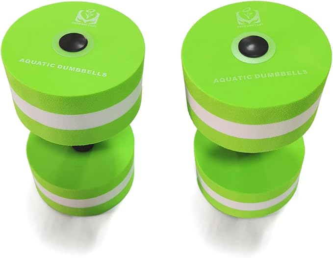 davidamy's gift Upgrade Water Aerobic Exercise Foam Dumbbells Pool Resistance 1 Pair, Water Fitness Exercises Equipment for Weight Loss