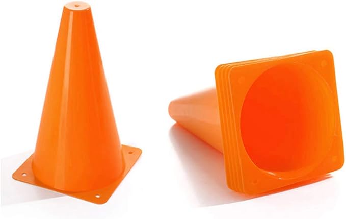 Soccer Cones (7 Inch 25 Pack), Agility Training Sports Cone Plastic with Carry Bag for Football Basketball Drills Field Markers,