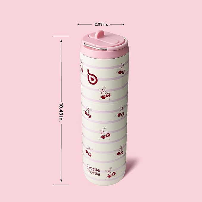 BOTTLE BOTTLE Insulated Water Bottle 24oz with Straw Lid and Handle for Sports Travel Gym Stainless Steel Water Bottles Double-Wall Vacuum Metal Leak Proof BPA-Free