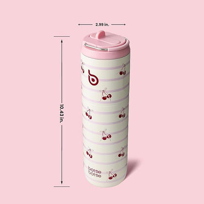 BOTTLE BOTTLE Insulated Water Bottle 24oz with Straw Lid and Handle for Sports Travel Gym Stainless Steel Water Bottles Double-Wall Vacuum Metal Leak Proof BPA-Free