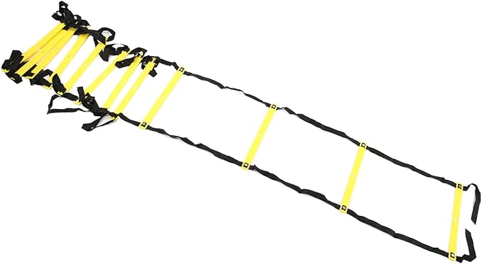 Competitive Sports Ladder Football Speed Rope for Training 6M 12RungYellow Athletic Supplies (Yellow)