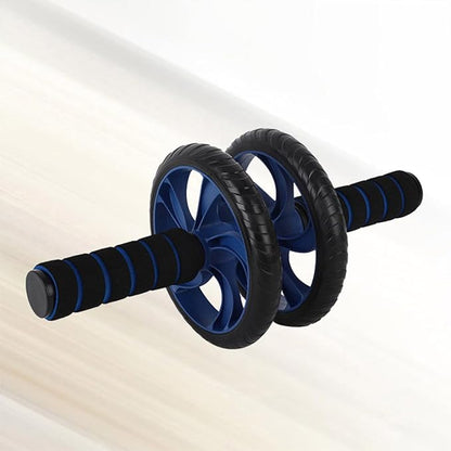 Two-wheeled Abdominal Wheel Ab Roller Core Exercise Device with Silent Design, Blue, Home Gym Fitness Equipment for Abdominal Workout and Weight Loss