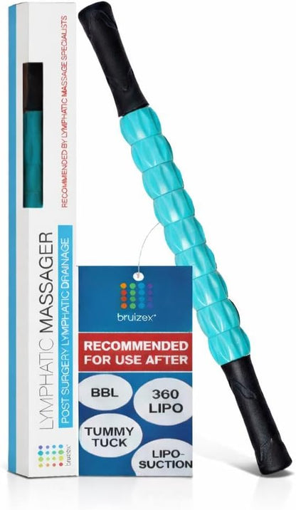 Bruizex Lymphatic Drainage Massage Roller Stick for Post Liposuction & Fibrosis Treatment, Surgery Recovery 360 Lipo, Tummy Tuck & BBL, Lipo Foam, Compression Garment, Faja Compatible