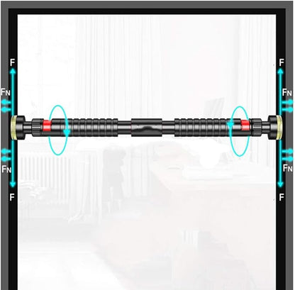Portable Horizontal Bar Gear Lock Door Frame Wall Body Pull-up Sit-up Muscle Training 83-130cm