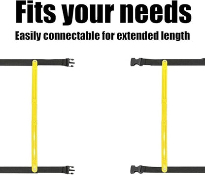 Tangle-Free Agility Ladder Speed Training Equipment - 2lbs Heavy Duty Design with 12 Fixed Rungs - 18ft Connectable Quick Setup Footwork Drill Gear for Soccer, Football, Boxing (Storage Bag Included)