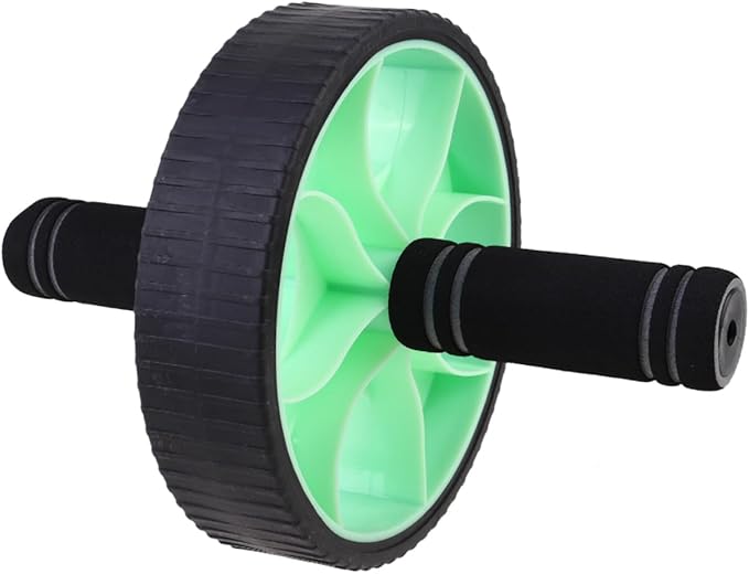 BESPORTBLE Ab Roller Wheel for Home Workout Adjustable Fitness Equipment for Abdominal Exercise Unisex Design Green Color Knee Mat and Accessories