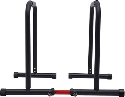 Adjustable Dip Bar- 440lbs Dip Station Portable Functional Fitness Bar, Heavy Duty Dip Stand Body Press Bar Parallette Exercise Bar Workout Equalizer for Home Workout