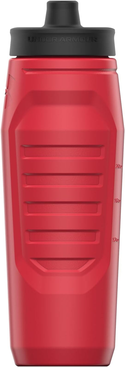 Under Armour Squeeze Water Bottles, 32 oz Water Bottles, Sideline Sports Water Bottle with Quick-Shot Lid, Quick & Easy Hydration, Gym Water Bottles, Squeeze Bottle, 1 32oz Bottle