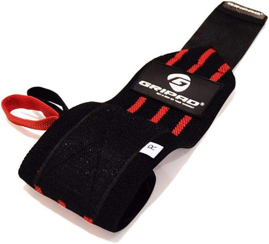 Gripad 12" x 3" Weight Lifting Support Wrist Wraps, Strong Wrist Wraps, 2 Thumb Loops – Great for Weightlifting, Powerlifting, Bodybuilding, Strength & Cross-Training.