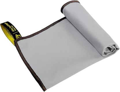 Backpacking Ultralight Quick Dry Microfiber Soft Fast Drying Hand and Face Towel Wash Cloth Camping Yoga Hiking Active Lifestyle Small (Gray, Medium)