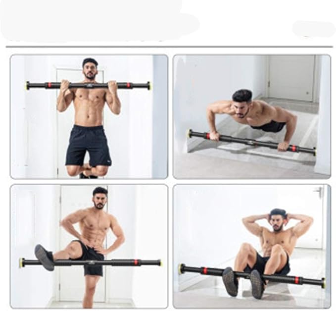 Portable Horizontal Bar Gear Lock Door Frame Wall Body Pull-up Sit-up Muscle Training 83-130cm