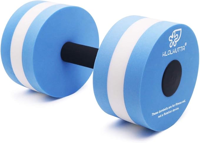 Aquatic Dumbells, 2PCS Water Aerobic Exercise Foam Dumbbell Pool Resistance,Water Aqua Fitness Barbells Hand Bar Exercises Equipment for Weight Loss