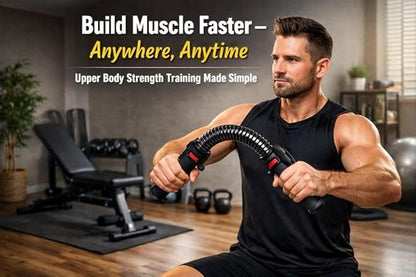 Arm Twister Power Trainer Adjustable Chest Expander Bar – Detachable Spring Arm Exerciser for Chest, Shoulders & Forearms – Upper Body Strength Trainer Home Gym Workout Equipment for Men & Women
