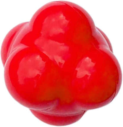 Hexagonal Reaction Training Ball Red Large 68Mm Silicone Agility Fitness Ball for Hand Eye Coordination and Speed Exercise in Sports Training