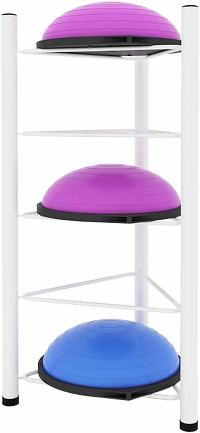 Indoor Balls Display Stand Home Fitness Gym/Workout Room Balance Ball Trainer Storage Rack Stand, Floor Standing Half Yoga Exercise Ball for Garage Organizer, No Ball