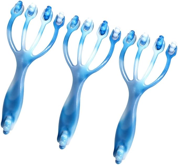 Healifty Handheld Four Claws Roller Massager 7.48 Inch Compact Muscle Massage Tool for Neck Foot Body Head Relief Portable Design