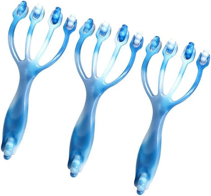 Healifty Handheld Four Claws Roller Massager 7.48 Inch Compact Muscle Massage Tool for Neck Foot Body Head Relief Portable Design