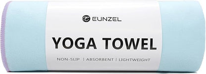 Eunzel Hot Yoga Towel Non-Slip Yoga Mat Towel Ultra-Absorbent Microfiber Towel for Hot Yoga, Pilates，Bikram and Workout 26.5"x 72"