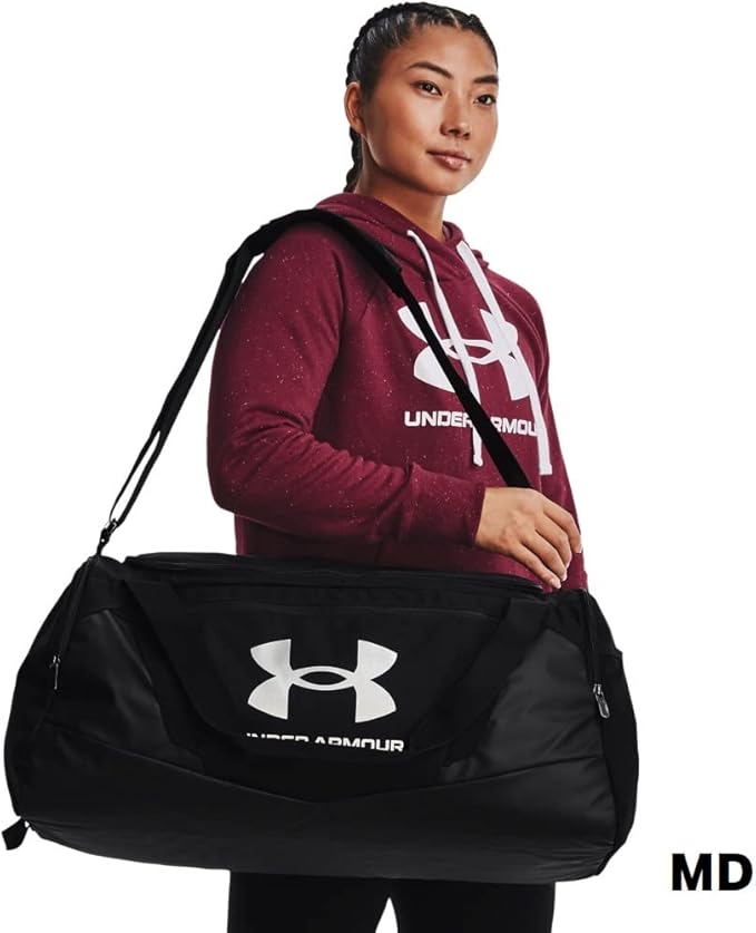 Under Armour Unisex-Adult Undeniable 5.0 Duffle, Black (001)/Metallic Silver, Medium